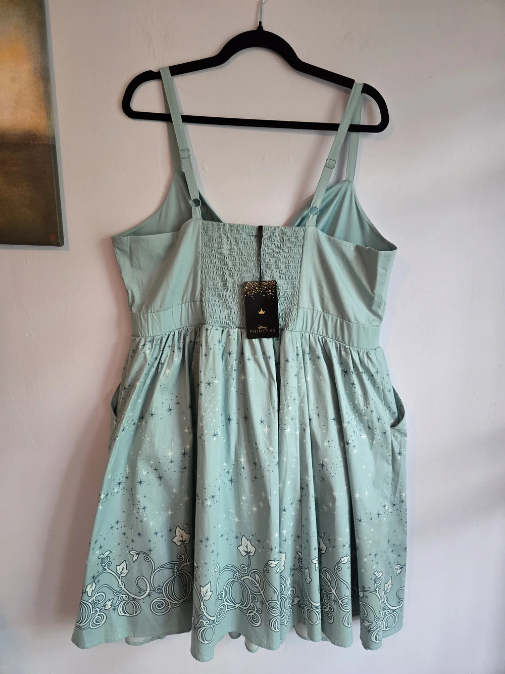 Disney Cinderella Fairy Godmother Tie-Front Midi Dress Skater Dress 2X 18/20 - Picture 3 of 6